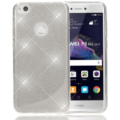 NALIA Handyhülle kompatibel mit Huawei P8 Lite 2017, Glitzer Slim Silikon-Case Back-Cover Schutzhülle, Glitter Sparkle Handy-Tasche Bumper, Dünne Bling Strass Smart-Phone Hülle NALIA Protective Hülle