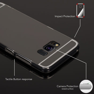 NALIA Spiegel Hülle kompatibel mit Samsung Galaxy S8, Ultra-Slim Mirror Case TPU Silikon Handyhülle, Dünne Schutzhülle Back-Cover verspiegelt, Handy-Tasche Bumper Smart-Phone Etui Rose Gold NALIA Protective Hülle