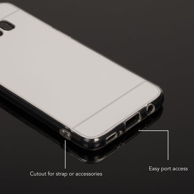 NALIA Spiegel Hülle kompatibel mit Samsung Galaxy S8, Ultra-Slim Mirror Case TPU Silikon Handyhülle, Dünne Schutzhülle Back-Cover verspiegelt, Handy-Tasche Bumper Smart-Phone Etui NALIA Protective Hülle