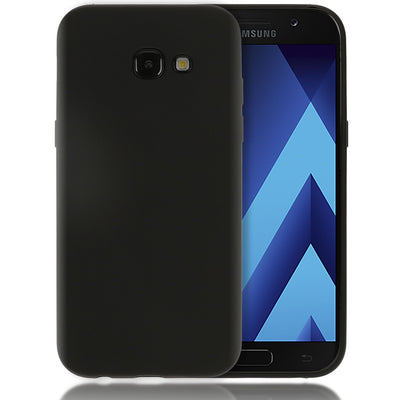 NALIA Handyhülle kompatibel mit Samsung Galaxy A5 2017, Jelly Case Schutzhülle Ultra-Slim Silikon Back-Cover, Dünne Gummi Hülle Handy-Tasche Schale, Smart-Phone Bumper Skin Etui Schwarz NALIA Protective Hülle