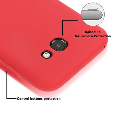 NALIA Handyhülle kompatibel mit Samsung Galaxy A5 2017, Jelly Case Schutzhülle Ultra-Slim Silikon Back-Cover, Dünne Gummi Hülle Handy-Tasche Schale, Smart-Phone Bumper Skin Etui Schwarz NALIA Protective Hülle