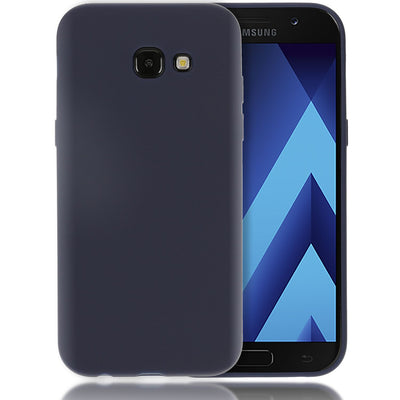 NALIA Handyhülle kompatibel mit Samsung Galaxy A5 2017, Jelly Case Schutzhülle Ultra-Slim Silikon Back-Cover, Dünne Gummi Hülle Handy-Tasche Schale, Smart-Phone Bumper Skin Etui Schwarz NALIA Protective Hülle