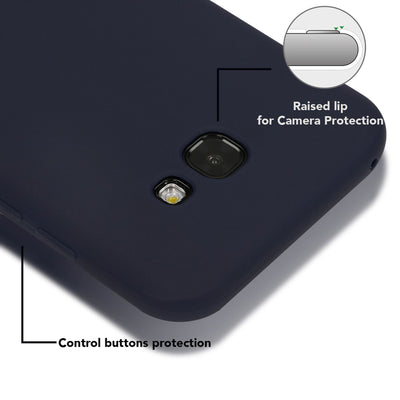 NALIA Handyhülle kompatibel mit Samsung Galaxy A5 2017, Jelly Case Schutzhülle Ultra-Slim Silikon Back-Cover, Dünne Gummi Hülle Handy-Tasche Schale, Smart-Phone Bumper Skin Etui Schwarz NALIA Protective Hülle
