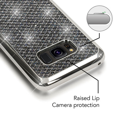 NALIA Handyhülle kompatibel mit Samsung Galaxy S8 Plus, Glitzer Slim Silikon-Case Back-Cover Schutzhülle, Glitter Sparkle Handy-Tasche Bumper, Dünne Bling Strass Smart-Phone Hülle NALIA Protective Hülle