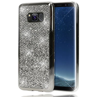 NALIA Handyhülle kompatibel mit Samsung Galaxy S8 Plus, Glitzer Slim Silikon-Case Back-Cover Schutzhülle, Glitter Sparkle Handy-Tasche Bumper, Dünne Bling Strass Smart-Phone Hülle Rot NALIA Protective Hülle