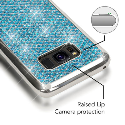 NALIA Handyhülle kompatibel mit Samsung Galaxy S8 Plus, Glitzer Slim Silikon-Case Back-Cover Schutzhülle, Glitter Sparkle Handy-Tasche Bumper, Dünne Bling Strass Smart-Phone Hülle Rot NALIA Protective Hülle