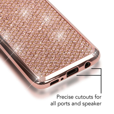 NALIA Handyhülle kompatibel mit Samsung Galaxy S8 Plus, Glitzer Slim Silikon-Case Back-Cover Schutzhülle, Glitter Sparkle Handy-Tasche Bumper, Dünne Bling Strass Smart-Phone Hülle Rot NALIA Protective Hülle