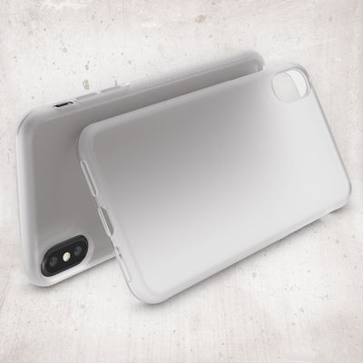 NALIA Handyhülle kompatibel mit iPhone X XS, Matte Anti-Rutsch Silikon Schutzhülle Dünn, Ultra-Slim Back-Cover Case Gummi Hülle, Etui Handy-Tasche Schale Smart-Phone Skin Bumper Transparent NALIA Protective Hülle