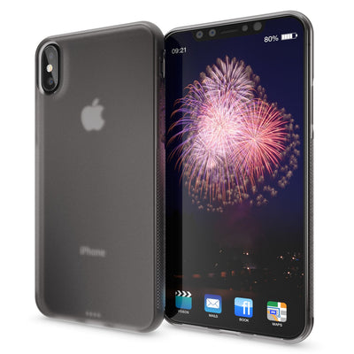 NALIA Handyhülle kompatibel mit iPhone X XS, Matte Anti-Rutsch Silikon Schutzhülle Dünn, Ultra-Slim Back-Cover Case Gummi Hülle, Etui Handy-Tasche Schale Smart-Phone Skin Bumper Grau NALIA Protective Hülle