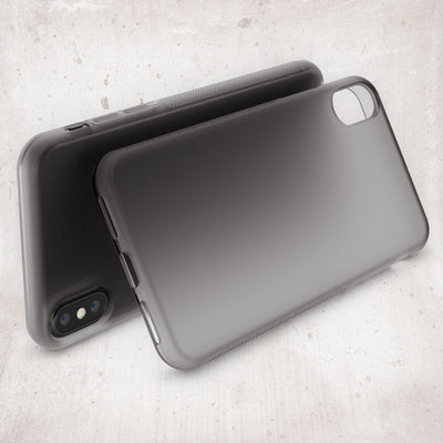 NALIA Handyhülle kompatibel mit iPhone X XS, Matte Anti-Rutsch Silikon Schutzhülle Dünn, Ultra-Slim Back-Cover Case Gummi Hülle, Etui Handy-Tasche Schale Smart-Phone Skin Bumper Grau NALIA Protective Hülle