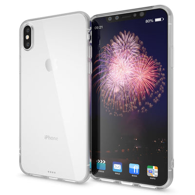 NALIA Handyhülle kompatibel mit iPhone X XS, Ultra-Slim Silikon Case Cover Crystal Schutzhülle Dünn Durchsichtig, Etui Handy-Tasche Schale Backcover Transparent Smart-Phone Bumper Transparent NALIA SlimFit Hülle