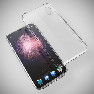 NALIA Handyhülle kompatibel mit iPhone X XS, Ultra-Slim Silikon Case Cover Crystal Schutzhülle Dünn Durchsichtig, Etui Handy-Tasche Schale Backcover Transparent Smart-Phone Bumper Transparent NALIA SlimFit Hülle
