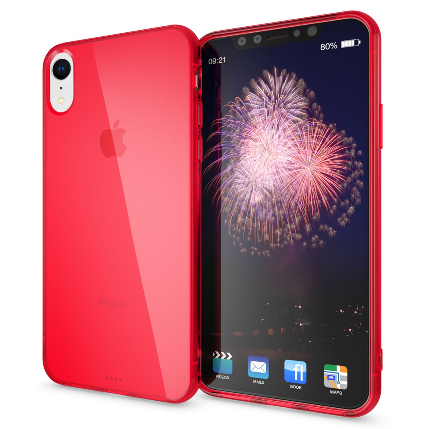 NALIA Handyhülle für iPhone XR, Ultra-Slim Silikon Case Cover Crystal Clear Etui Grau NALIA