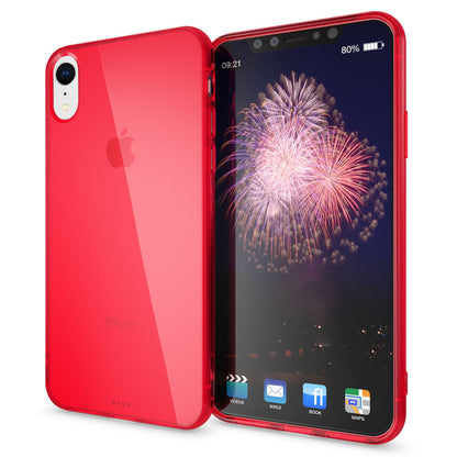 NALIA Handyhülle für iPhone XR, Ultra-Slim Silikon Case Cover Crystal Clear Etui Grau NALIA