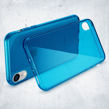 NALIA Handyhülle für iPhone XR, Ultra-Slim Silikon Case Cover Crystal Clear Etui Grau NALIA