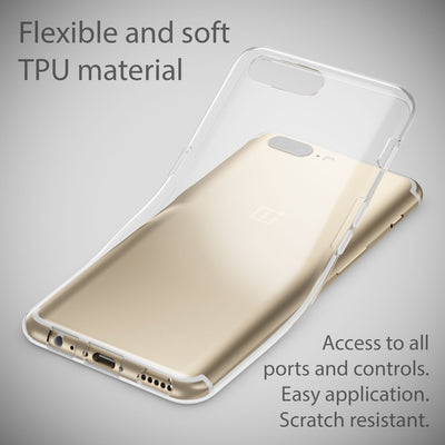 NALIA Transparente Silikonhülle für OnePlus 5 – Anti-Gelb & Rutschfest – GLAZE (Handyhülle Kristallklar, Schlank & Stoßfest) – Marke aus Berlin Default Title NALIA Transparente Hülle