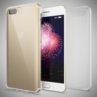 NALIA Transparente Silikonhülle für OnePlus 5 – Anti-Gelb & Rutschfest – GLAZE (Handyhülle Kristallklar, Schlank & Stoßfest) – Marke aus Berlin Default Title NALIA Transparente Hülle