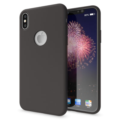 NALIA Liquid Silikon Hülle kompatibel mit iPhone X, Ultra-Slim Handyhülle Hard-Case mit Silk Touch & Microfaser, Dünnes Cover Schutzhülle Skin, Etui Handy-Tasche Backcover Bumper NALIA Protective Hülle