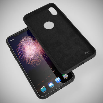 NALIA Liquid Silikon Hülle kompatibel mit iPhone X, Ultra-Slim Handyhülle Hard-Case mit Silk Touch & Microfaser, Dünnes Cover Schutzhülle Skin, Etui Handy-Tasche Backcover Bumper NALIA Protective Hülle