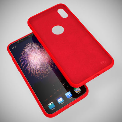NALIA Liquid Silikon Hülle kompatibel mit iPhone X, Ultra-Slim Handyhülle Hard-Case mit Silk Touch & Microfaser, Dünnes Cover Schutzhülle Skin, Etui Handy-Tasche Backcover Bumper NALIA Protective Hülle