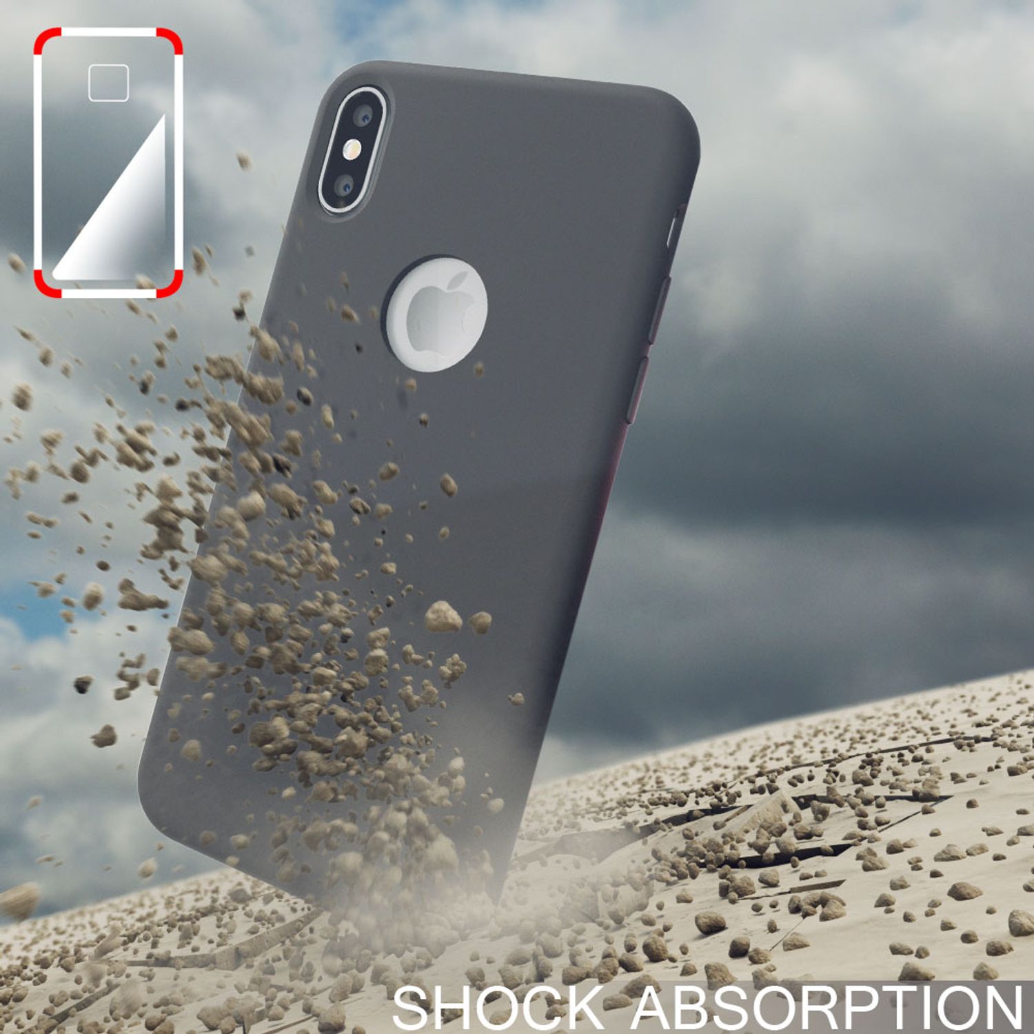 NALIA Hülle für Apple iPhone X, Liquid Silikon Handy Schutz Hard Case Cover NALIA