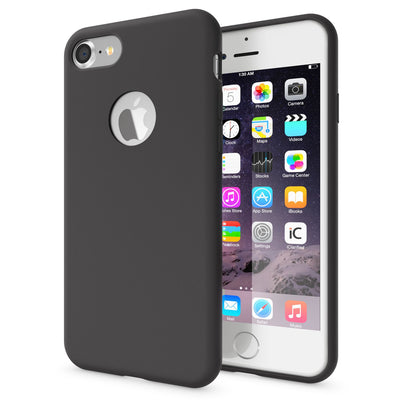 NALIA Liquid Silikon Hülle kompatibel mit iPhone 7, Ultra-Slim Handyhülle Hard-Case mit Silk Touch & Microfaser, Dünnes Cover Schutzhülle Skin, Etui Handy-Tasche Backcover Bumper NALIA Protective Hülle