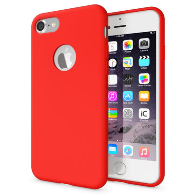 NALIA Liquid Silikon Hülle kompatibel mit iPhone 7, Ultra-Slim Handyhülle Hard-Case mit Silk Touch & Microfaser, Dünnes Cover Schutzhülle Skin, Etui Handy-Tasche Backcover Bumper NALIA Protective Hülle