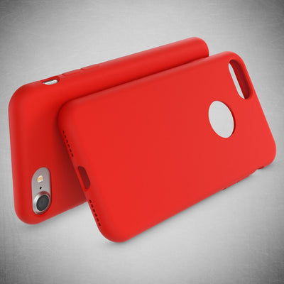 NALIA Liquid Silikon Hülle kompatibel mit iPhone 7, Ultra-Slim Handyhülle Hard-Case mit Silk Touch & Microfaser, Dünnes Cover Schutzhülle Skin, Etui Handy-Tasche Backcover Bumper NALIA Protective Hülle