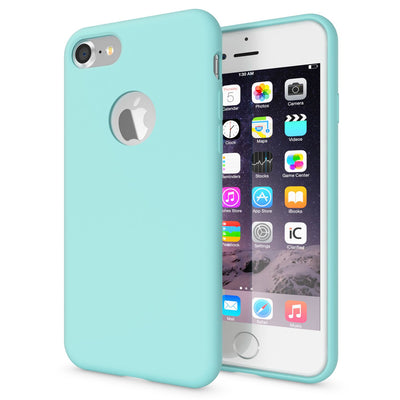 NALIA Liquid Silikon Hülle kompatibel mit iPhone 7, Ultra-Slim Handyhülle Hard-Case mit Silk Touch & Microfaser, Dünnes Cover Schutzhülle Skin, Etui Handy-Tasche Backcover Bumper Fresh Pink NALIA Protective Hülle