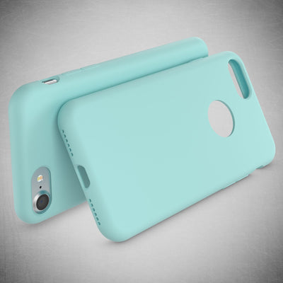 NALIA Liquid Silikon Hülle kompatibel mit iPhone 7, Ultra-Slim Handyhülle Hard-Case mit Silk Touch & Microfaser, Dünnes Cover Schutzhülle Skin, Etui Handy-Tasche Backcover Bumper Fresh Pink NALIA Protective Hülle