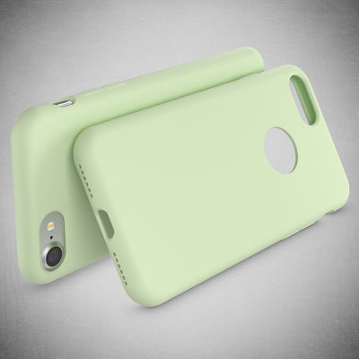NALIA Liquid Silikon Hülle kompatibel mit iPhone 7, Ultra-Slim Handyhülle Hard-Case mit Silk Touch & Microfaser, Dünnes Cover Schutzhülle Skin, Etui Handy-Tasche Backcover Bumper NALIA Protective Hülle