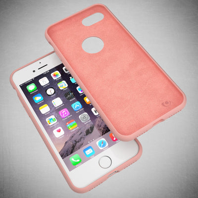 NALIA Liquid Silikon Hülle kompatibel mit iPhone 7, Ultra-Slim Handyhülle Hard-Case mit Silk Touch & Microfaser, Dünnes Cover Schutzhülle Skin, Etui Handy-Tasche Backcover Bumper Fresh Pink NALIA Protective Hülle