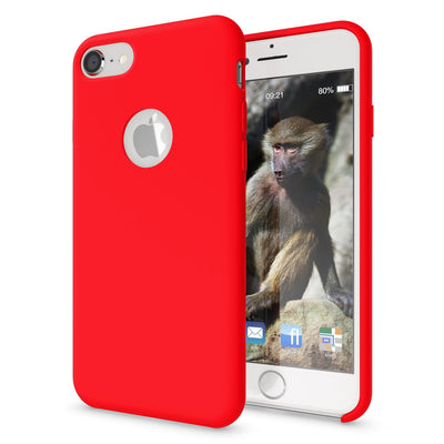 NALIA Liquid Silikon Hülle kompatibel mit iPhone 8, Ultra-Slim Handyhülle Hard-Case mit Silk Touch & Microfaser, Dünnes Cover Schutzhülle Skin, Etui Handy-Tasche Backcover Bumper NALIA Protective Hülle