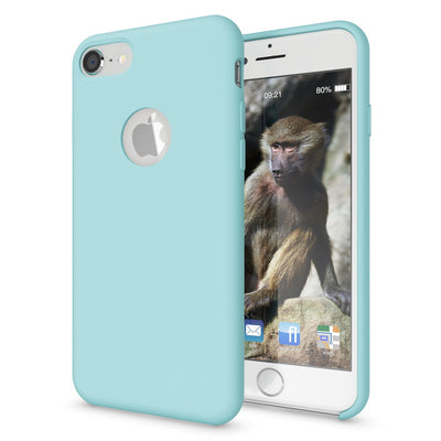 NALIA Liquid Silikon Hülle kompatibel mit iPhone 8, Ultra-Slim Handyhülle Hard-Case mit Silk Touch & Microfaser, Dünnes Cover Schutzhülle Skin, Etui Handy-Tasche Backcover Bumper Old Pink NALIA Protective Hülle
