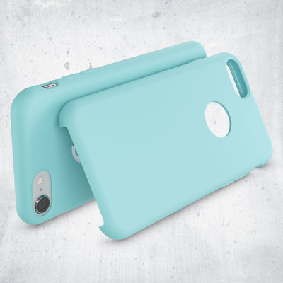 NALIA Liquid Silikon Hülle kompatibel mit iPhone 8, Ultra-Slim Handyhülle Hard-Case mit Silk Touch & Microfaser, Dünnes Cover Schutzhülle Skin, Etui Handy-Tasche Backcover Bumper Old Pink NALIA Protective Hülle