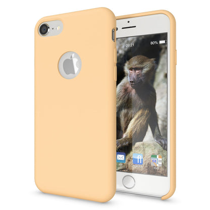 Apple iPhone 8 Liquid Silikon Handy Hülle von NALIA, weiches Hard Cover Case Dünn Fresh Yellow NALIA