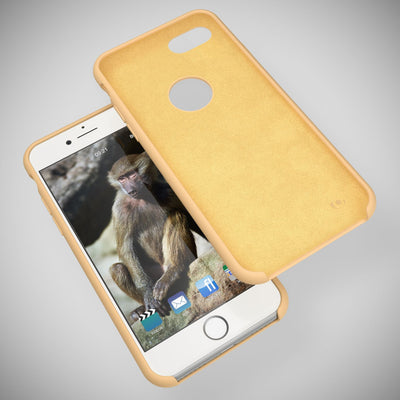 NALIA Liquid Silikon Hülle kompatibel mit iPhone 8, Ultra-Slim Handyhülle Hard-Case mit Silk Touch & Microfaser, Dünnes Cover Schutzhülle Skin, Etui Handy-Tasche Backcover Bumper Fresh Yellow NALIA Protective Hülle