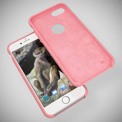 NALIA Liquid Silikon Hülle kompatibel mit iPhone 8, Ultra-Slim Handyhülle Hard-Case mit Silk Touch & Microfaser, Dünnes Cover Schutzhülle Skin, Etui Handy-Tasche Backcover Bumper Old Pink NALIA Protective Hülle