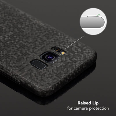NALIA Handyhülle kompatibel mit Samsung Galaxy S8, Mosaik Ultra-Slim Hardcase Backcover Schutzhülle, Handy-Tasche Hülle Cover Case im Metall-Look Dünnes Bumper Karo Etui Skin