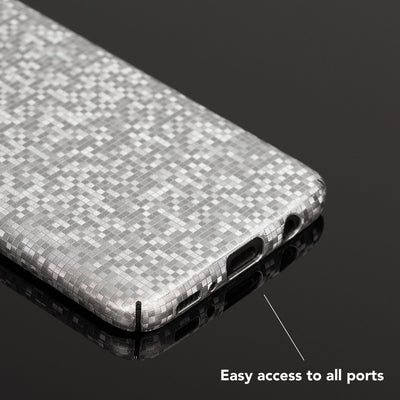 NALIA Handyhülle kompatibel mit Samsung Galaxy S8, Mosaik Ultra-Slim Hardcase Backcover Schutzhülle, Handy-Tasche Hülle Cover Case im Metall-Look Dünnes Bumper Karo Etui Skin