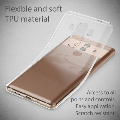 NALIA Handyhülle kompatibel mit Huawei Mate 10 Pro, Ultra-Slim TPU Silikon Case Cover Hülle Crystal Clear Schutzhülle Dünn Durchsichtig, Backcover Etui Handy-Tasche Transparent, Phone Schutz Bumper Default Title NALIA Transparente Hülle