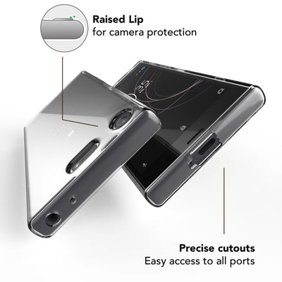 NALIA Transparente Silikonhülle für Sony Xperia XZ1 – Anti-Gelb & Rutschfest – GLAZE (Handyhülle Kristallklar, Schlank & Stoßfest) – Marke aus Berlin Default Title NALIA Transparente Hülle
