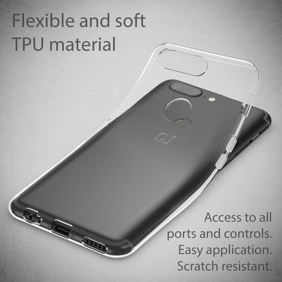NALIA Transparente Silikonhülle für OnePlus 5T – Anti-Gelb & Rutschfest – GLAZE (Handyhülle Kristallklar, Schlank & Stoßfest) – Marke aus Berlin Default Title NALIA Transparente Hülle