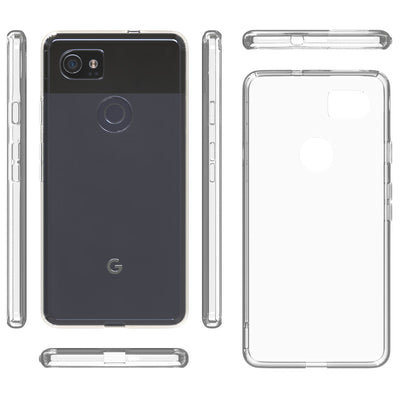 NALIA Transparente Silikonhülle für Google Pixel 2 XL – Anti-Gelb & Rutschfest – GLAZE (Handyhülle Kristallklar, Schlank & Stoßfest) – Marke aus Berlin Default Title NALIA Transparente Hülle