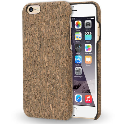 NALIA Kork Hülle kompatibel mit iPhone 6 6S, Natur-Holz Look Handyhülle Handy-Tasche Dünnes Ultra-Slim Hardcase Schutz Etui Backcover Bumper Cover Case Schutzhülle Grey Cork NALIA Protective Hülle