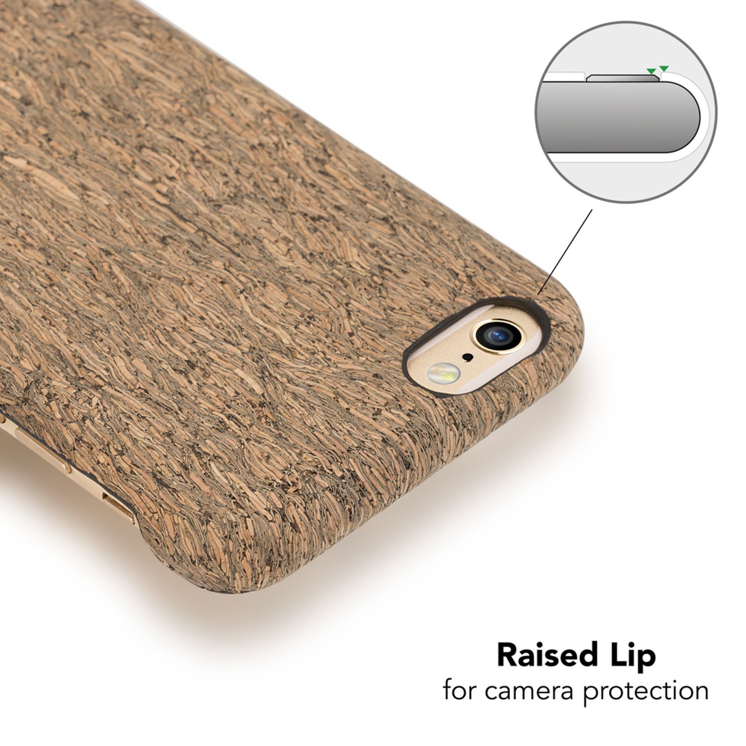 Apple iPhone 6 6s Kork Handy Hülle von NALIA, Holz Look Case Cover Schutzhülle Grey Cork NALIA
