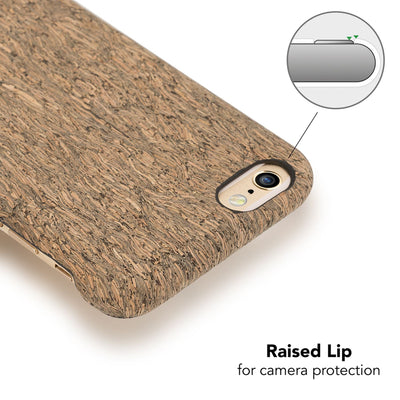 NALIA Kork Hülle kompatibel mit iPhone 6 6S, Natur-Holz Look Handyhülle Handy-Tasche Dünnes Ultra-Slim Hardcase Schutz Etui Backcover Bumper Cover Case Schutzhülle Grey Cork NALIA Protective Hülle