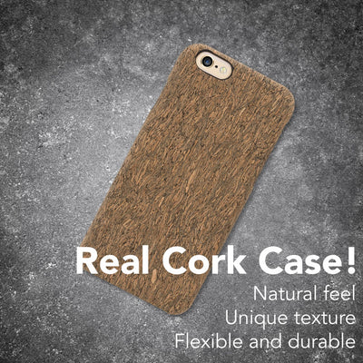 NALIA Kork Hülle kompatibel mit iPhone 6 6S, Natur-Holz Look Handyhülle Handy-Tasche Dünnes Ultra-Slim Hardcase Schutz Etui Backcover Bumper Cover Case Schutzhülle Grey Cork NALIA Protective Hülle