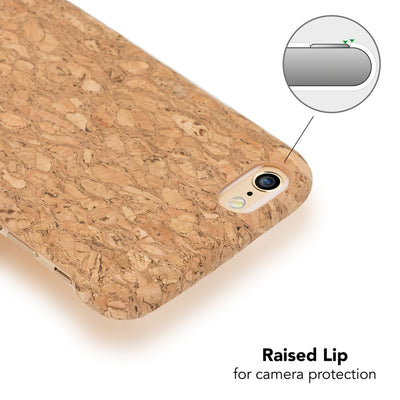 NALIA Kork Hülle kompatibel mit iPhone 6 6S, Natur-Holz Look Handyhülle Handy-Tasche Dünnes Ultra-Slim Hardcase Schutz Etui Backcover Bumper Cover Case Schutzhülle Grey Cork NALIA Protective Hülle