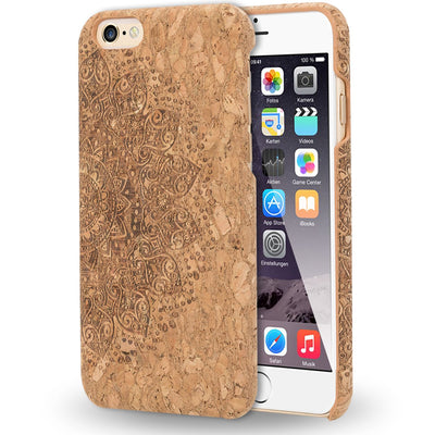 NALIA Kork Hülle kompatibel mit iPhone 6 6S, Natur-Holz Look Handyhülle Handy-Tasche Dünnes Ultra-Slim Hardcase Schutz Etui Backcover Bumper Cover Case Schutzhülle NALIA Protective Hülle